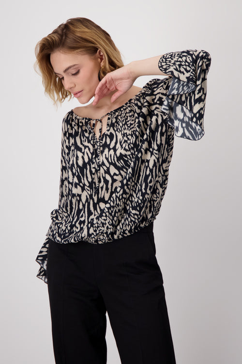 Bluse mit Leomuster_409718