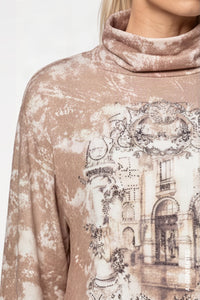 Sweatshirt mit Galerie-Print und Strass – Art. 809829