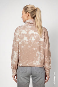 Sweatshirt mit Galerie-Print und Strass – Art. 809829