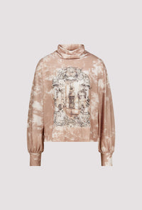 Sweatshirt mit Galerie-Print und Strass – Art. 809829