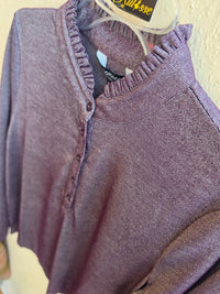 Langarmshirt mit Rüschenkragen in Blackberry – Art.-Nr. SLT363-9121