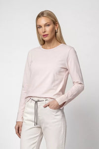 Monari Langarmshirt mit Strassdetails – Rosewater