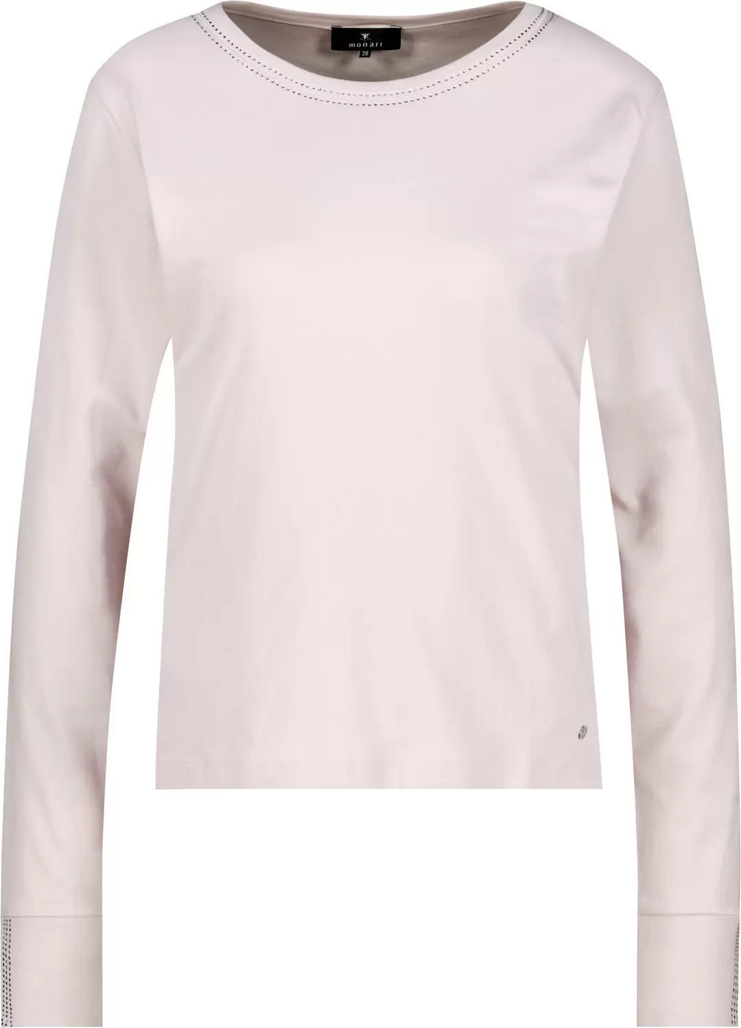 Monari Langarmshirt mit Strassdetails – Rosewater