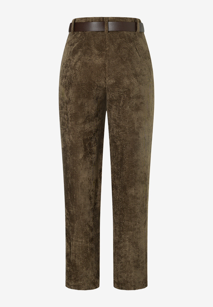 MORE & MORE Cordhose mit Gürtel in Modern Green – Art.-Nr. 61104051