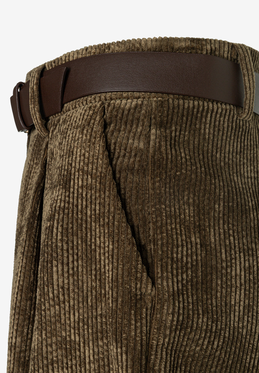 MORE & MORE Cordhose mit Gürtel in Modern Green – Art.-Nr. 61104051