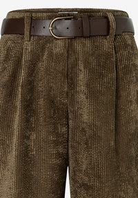 MORE & MORE Cordhose mit Gürtel in Modern Green – Art.-Nr. 61104051