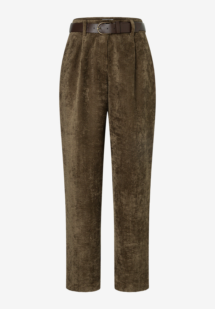 MORE & MORE Cordhose mit Gürtel in Modern Green – Art.-Nr. 61104051