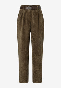 MORE & MORE Cordhose mit Gürtel in Modern Green – Art.-Nr. 61104051