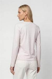 Monari Langarmshirt Soft Beauty mit Strassmotiv – Creme