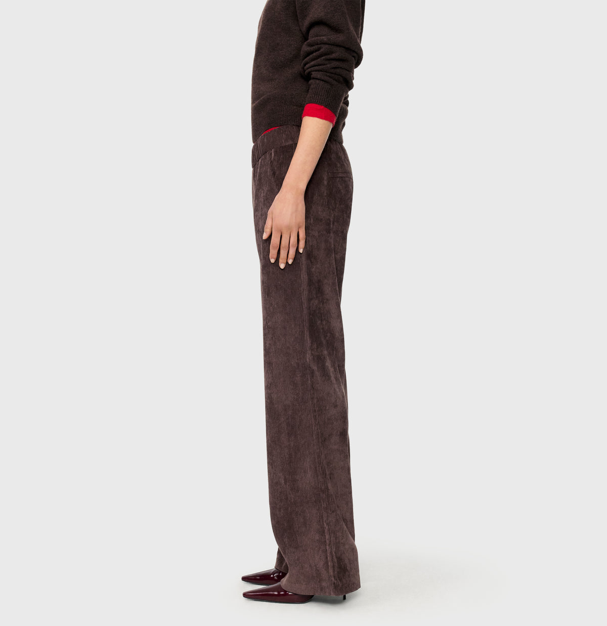 MAC Chiara Wide Leg Cordhose – Truffle Brown