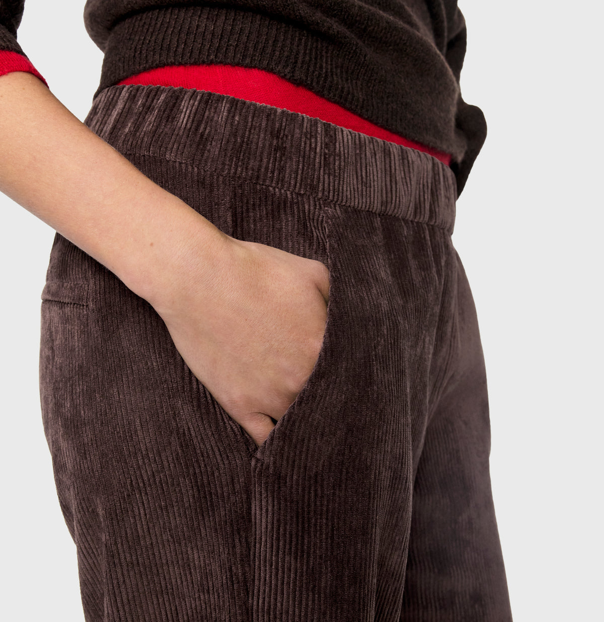 MAC Chiara Wide Leg Cordhose – Truffle Brown