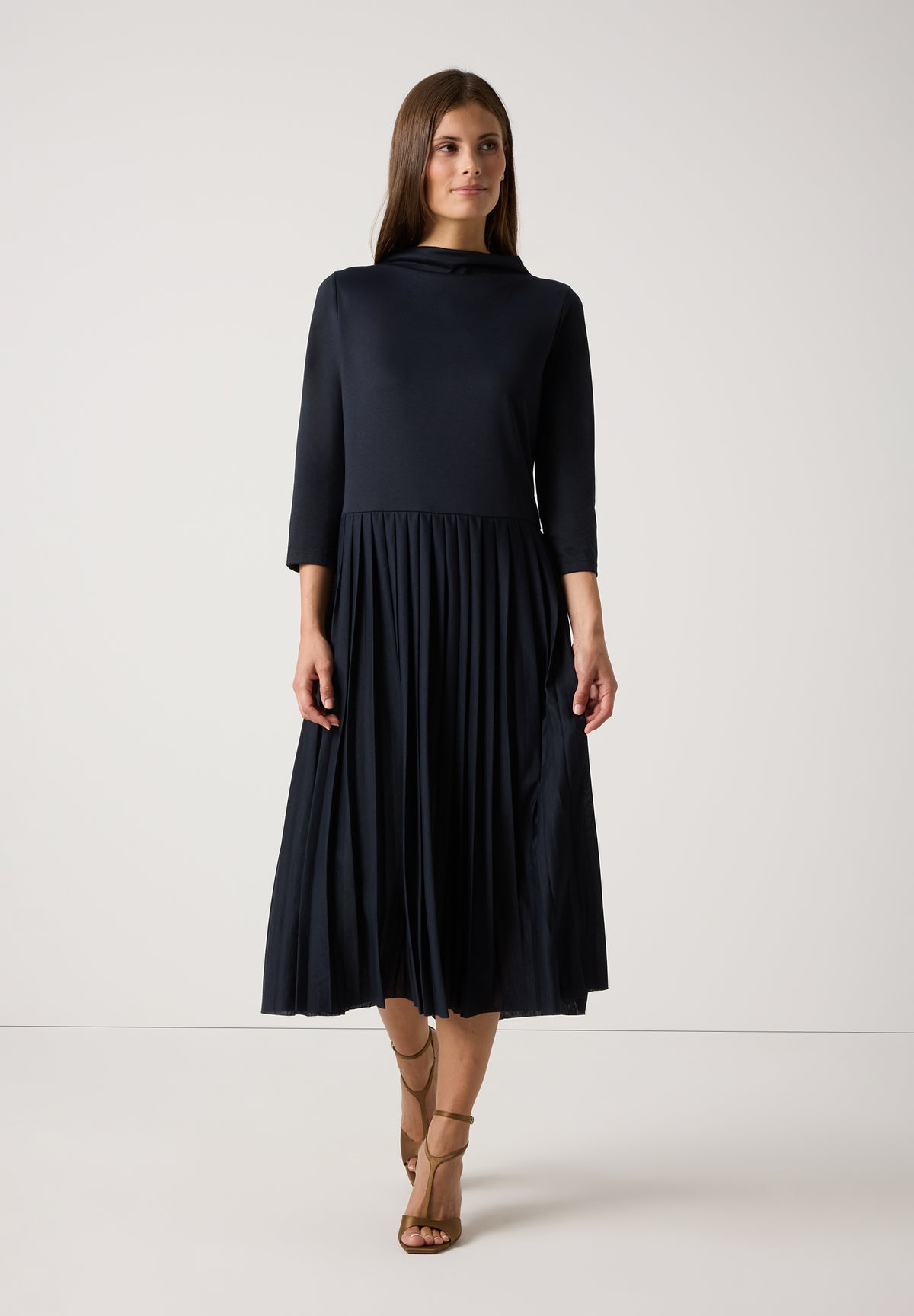 Jerseykleid mit Plisseefalten_51913444