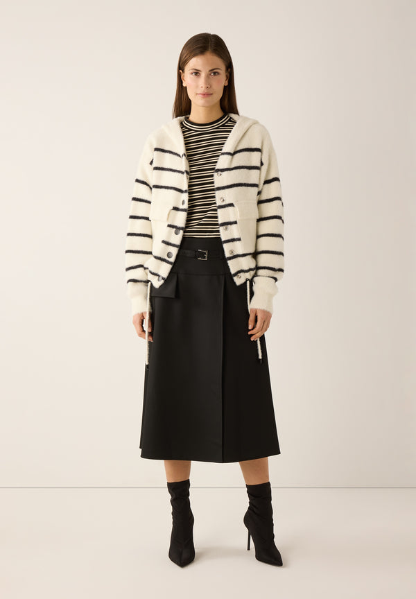 Streifen-Cardigan mit Kapuze_51121252