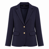 Blazer in Marine mit edlen Goldknöpfen und Taschen