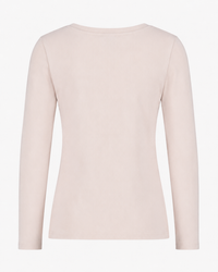 Monari Langarmshirt Soft Beauty mit Strassdetail – Rosé