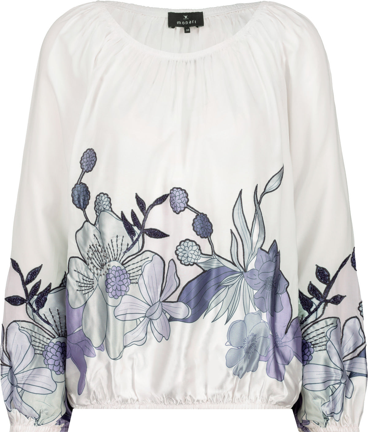 Bluse mit Blumen-Applikation_Monari_409084