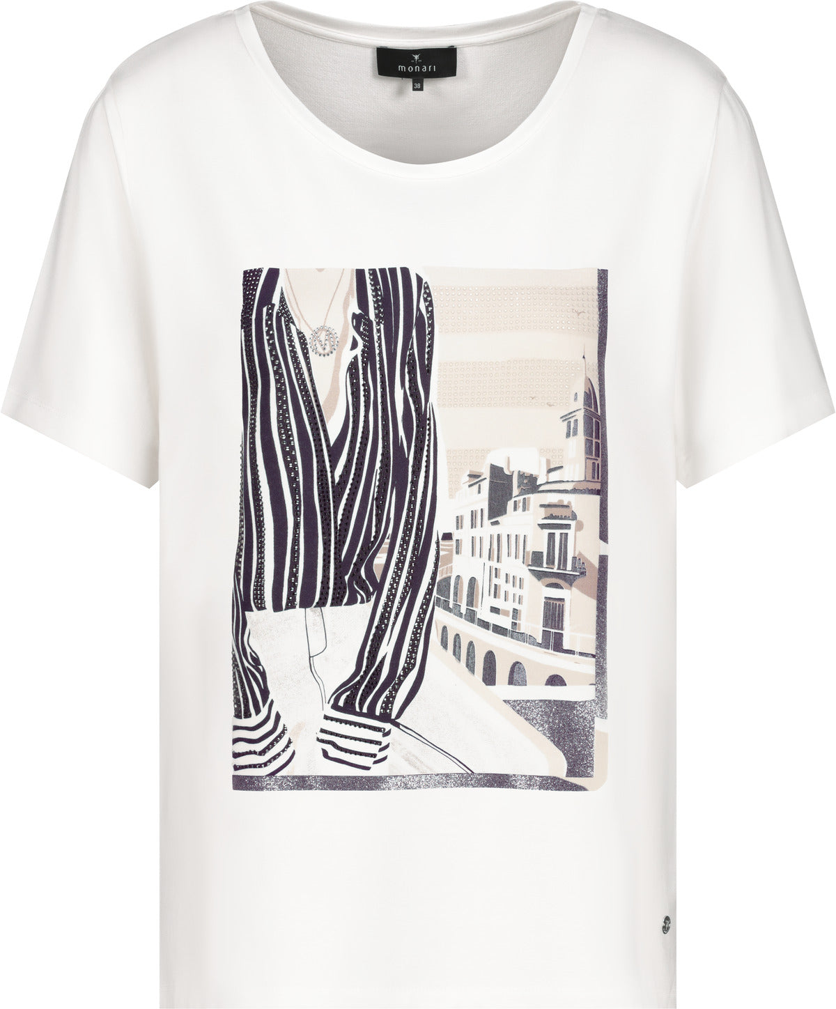 T-Shirt mit Biarritz Print _Monari_409331