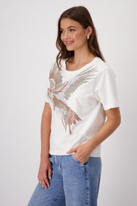 T-Shirt mit Papagei-Print-Monari