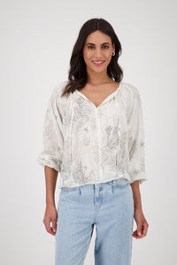 Bluse mit Glitzerdruck_409648