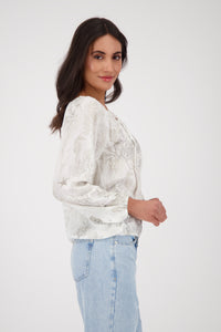 Bluse mit Glitzerdruck_409648