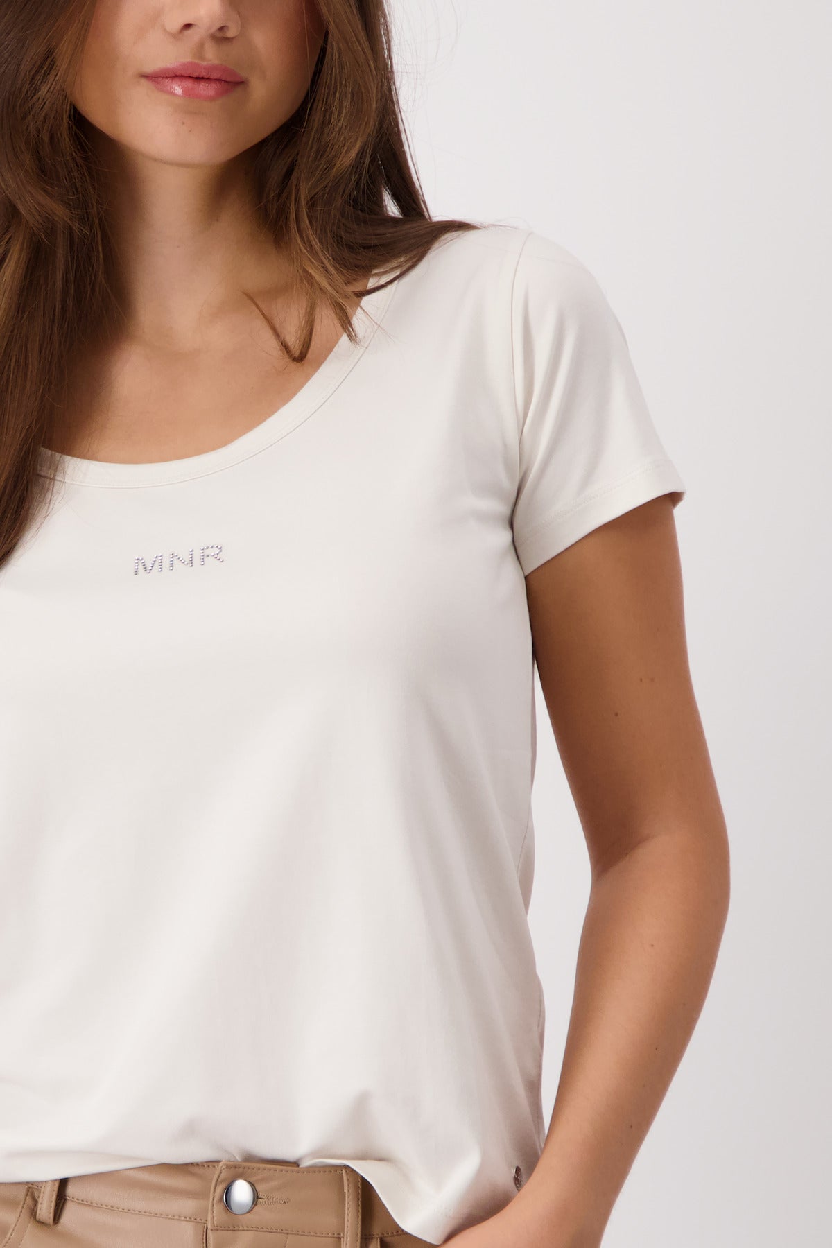T-Shirt mit Schmuckschrift_Monari_409352