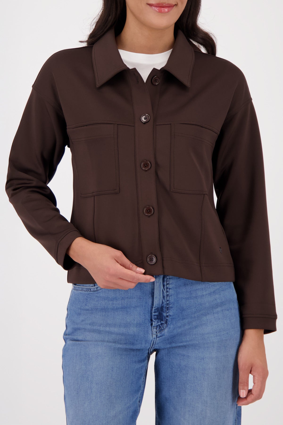 Sweatjacke mit großen Taschen_410396