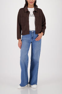 Sweatjacke mit großen Taschen_410396