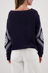 Sweatshirt mit Kordelstickerei _410254