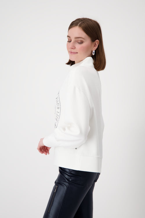 Sweatshirt mit Emblem Print_Monari