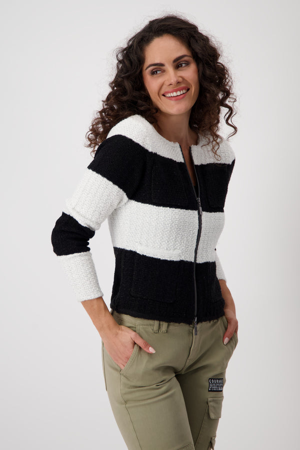 Strickjacke mit Fransen_Monari_807804