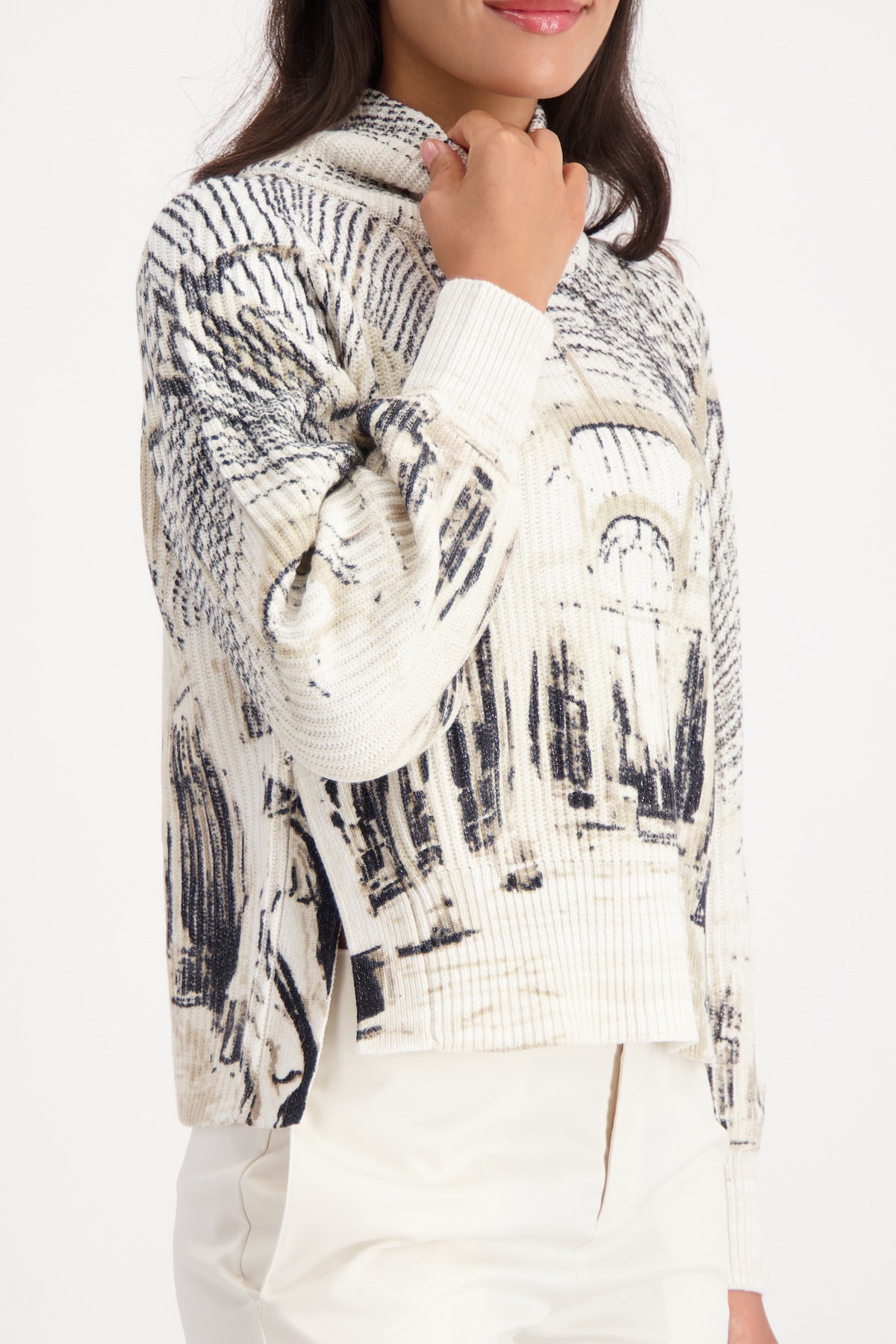 Strickpullover mit Gallery-Print_809517