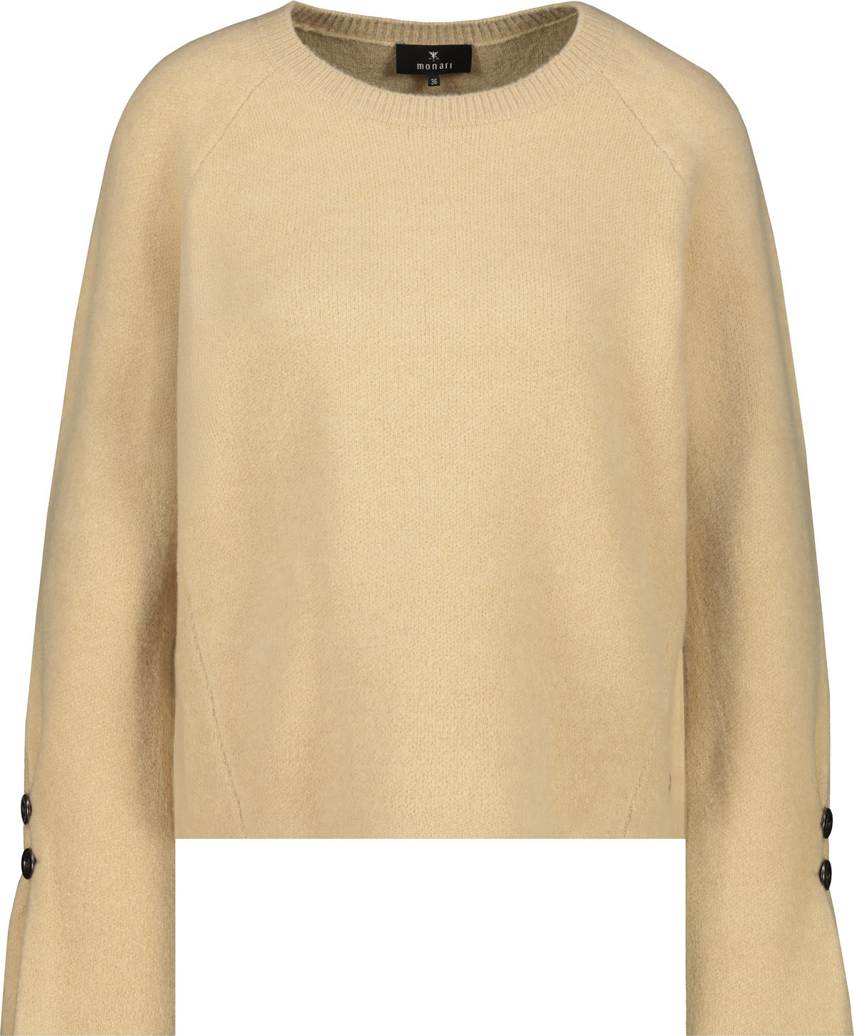 Langarm-Pullover mit Knopfdetail_809006