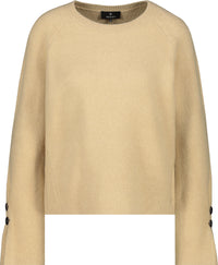 Langarm-Pullover mit Knopfdetail_809006