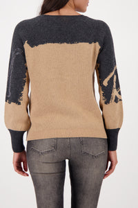 Strickpullover mit Colorblock-Design_809545