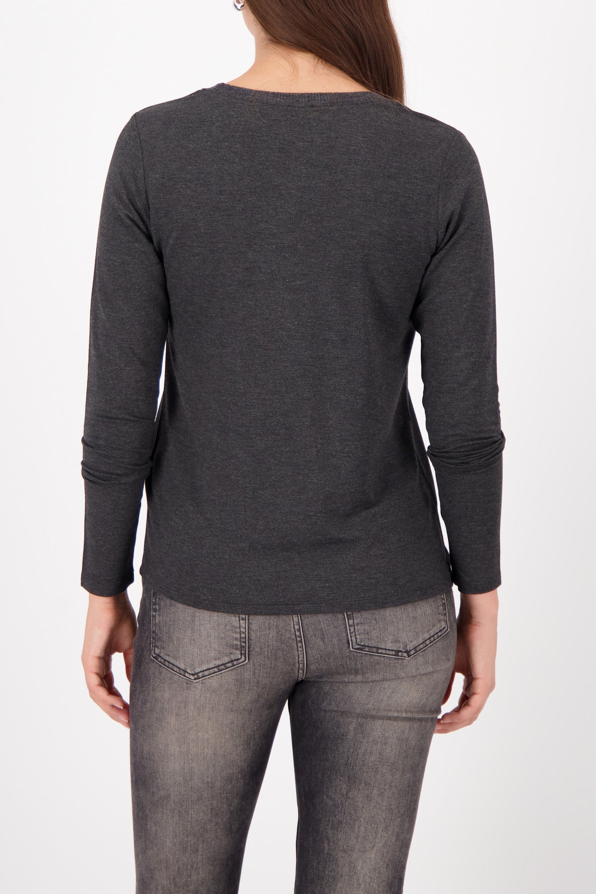 Langarmshirt mit Strickkragen_809332