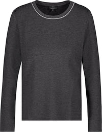 Langarmshirt mit Strickkragen_809332